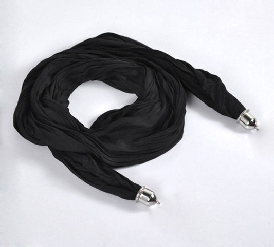 Scarf Shawl Soft Black Cotton, 1.8m  1pc, just add charms on bottom!