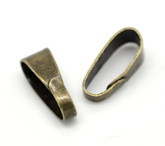 Antique Bronze Bail Clip 11 x 4mm 300pcs