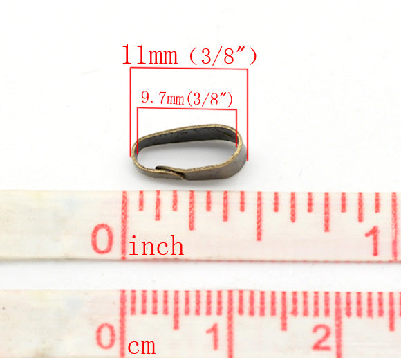 Antique Bronze Bail Clip 11 x 4mm 300pcs