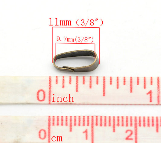Antique Bronze Bail Clip 11 x 4mm 300pcs
