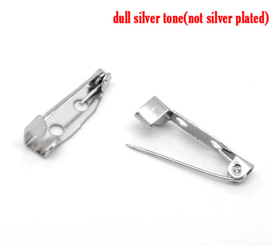Antique Silver, Brooch No Roller 20 x 5mm, 100pcs