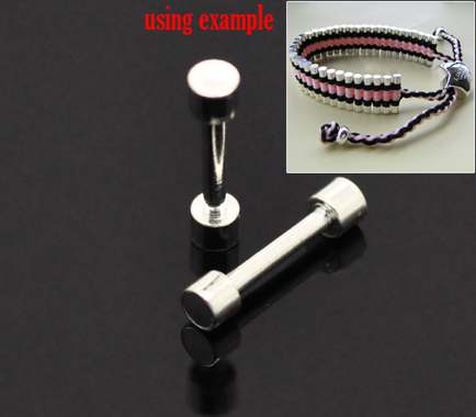 Silver Plated Bar for Link Bangle Bracelet 13x3mm(1/2"x1/8"), 30pcs