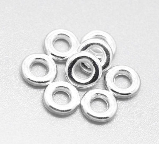 Silver Plate Jump Rings Soldered 8mm, 100pcs