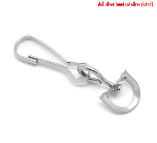 Key Ring, Antique Silver Plated 20pcs