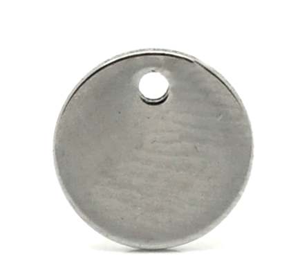 Antique Silver Stainless Steel Blanks for Stamping, Round 8mm Charm, 50pcs