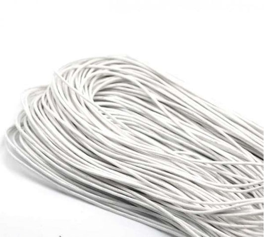 Waxed Cotton Cord, White, 1.5mm, 80 metres