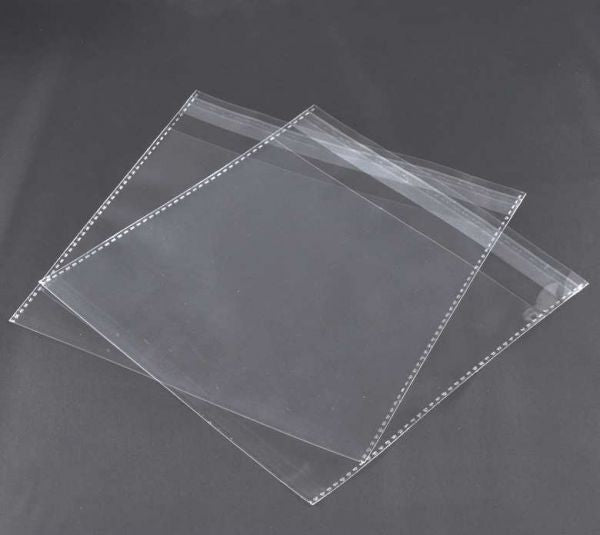 Self Adhesive Seal Plastic Cello Bags 18x18cm (Usable Space 18x15cm), 50pcs