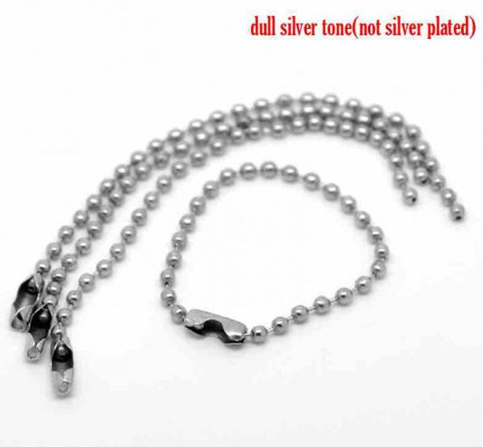 Antique Silver Ball Key Chain, 10cm, 100pcs