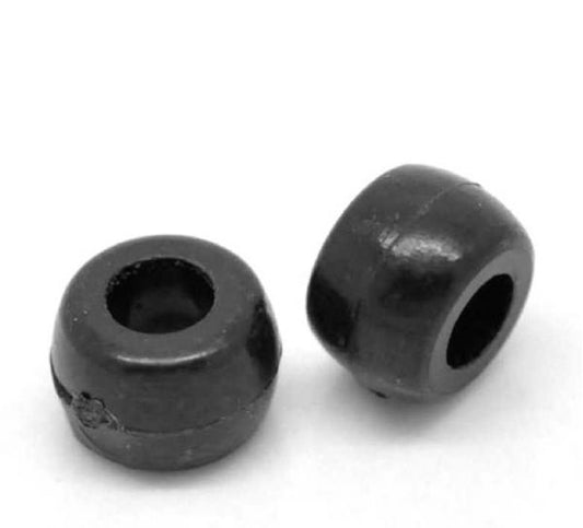 Pony Beads Black - opaque 8x6mm, 1000pcs