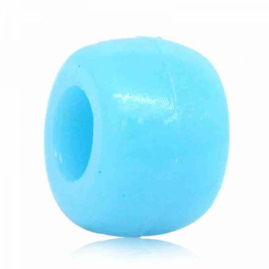 Pony Beads Blue - opaque, 9x6mm, 500pcs