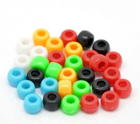 Pony Beads Mixed - Opaque 9x6mm 600pcs