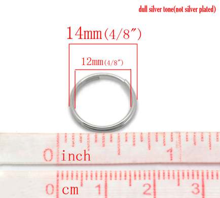 Split Rings, Antique Silver, 14mm, 300pcs