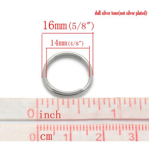 Split Rings, Antique Silver, 16mm, 4000pcs  BULK BUY