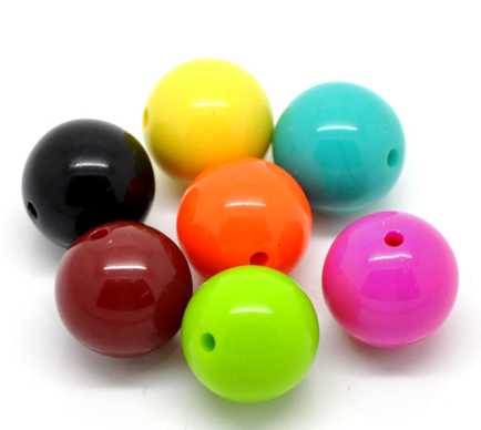 Acrylic Round Beads Mixed 20mm, 20 pcs