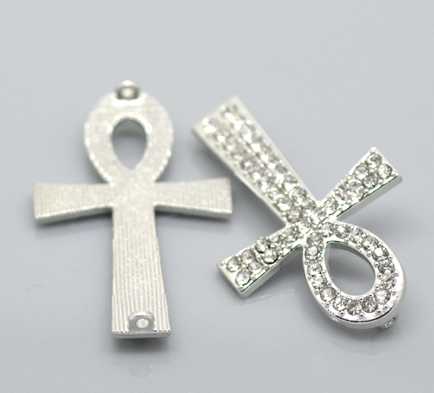 Antique Silver Connectors, Female Symbol, 4.1x2.6cm, 5pcs