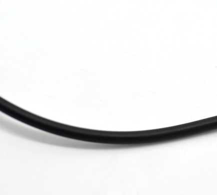 Rubber Tubing Solid 3mm, Black 10 Metres