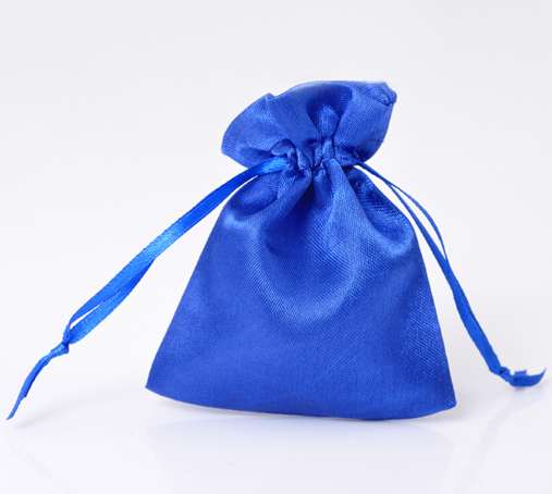 Jewellery Gift Pouches, Satin Blue, 10x 8cm 30pcs BULK