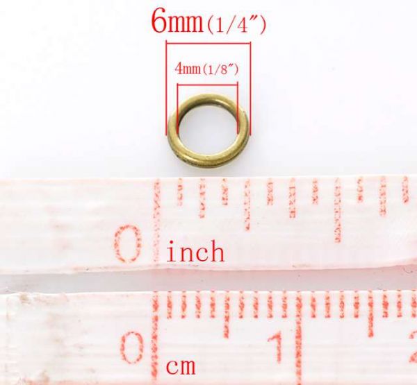 Jump Rings, Antique Bronze, Soldered Closed. 6mm. 500pcs