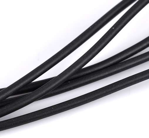 Rubber Tubing Solid 4mm, Black 10 metres