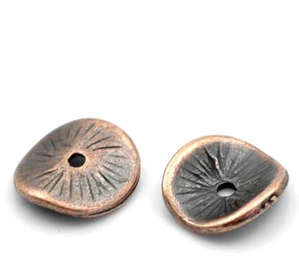 Antique Copper Flat/bent Spacers Beads, 10x9mm 100pcs