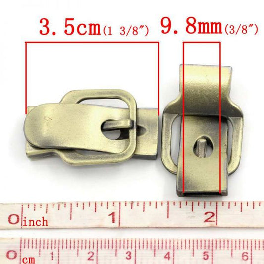 Antique Bronze Magnetic Clasp Buckle, 35x21mm, 2 pcs - something different!