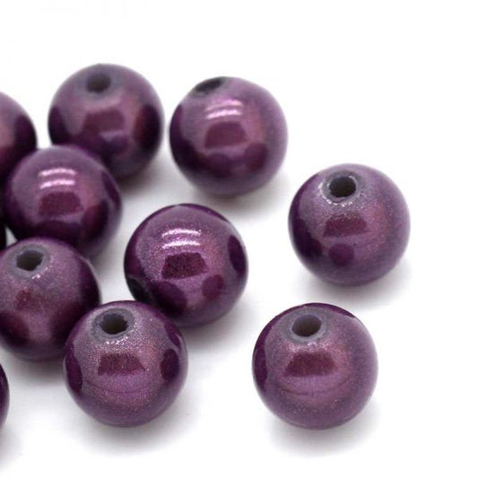 Bead, acrylic, purple, 8mm round, Miracle Illusion, 200pcs