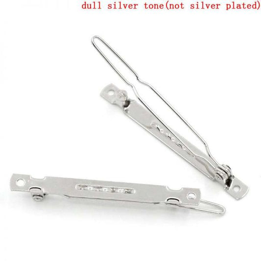 Antique Silver Hair Barrette, 57x.5mm, 30pcs