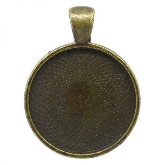 Antique Bronze Frame Settings 36x28mm, (fits 25mm) 10pcs