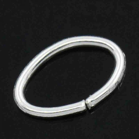 Silver Plated, Jump ring, 8x5mm oval, 1000pcs - BULK