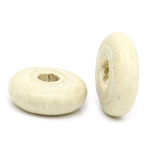 Wooden Beads Abacus Disc, 11mm, 500 pieces, Raw - Bulk,  hole 3mm