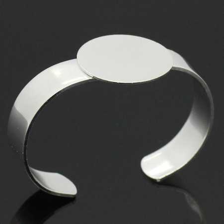 Silver Plate, Bracelet Cuff, 10.5cm long, pad is 20mm wide,  2pcs  - suitable for a child