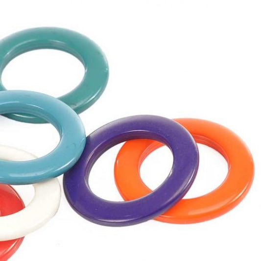 Connectors Plastic Flat Round Mixed 45x45mm, 10PCs