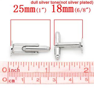 Antique Silver, Cuff Links, 10mm pad for glueing on Cab's, 5 pairs