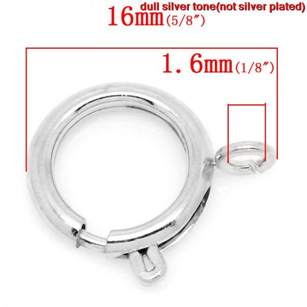 Antique Silver Spring Bolt Clasp, 16x14mm 50 pcs