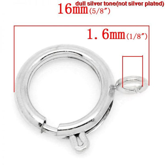 Antique Silver Spring Bolt Clasp, 16x14mm 50 pcs