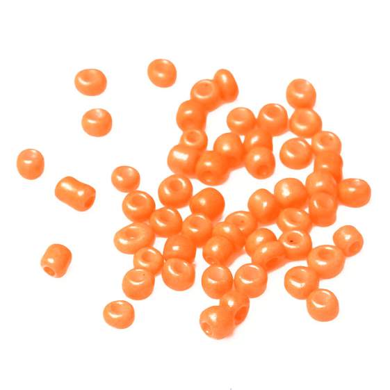 Seed Beads, Orange size 6/0 (3.6mm), 150grams (approx 12,500pcs)