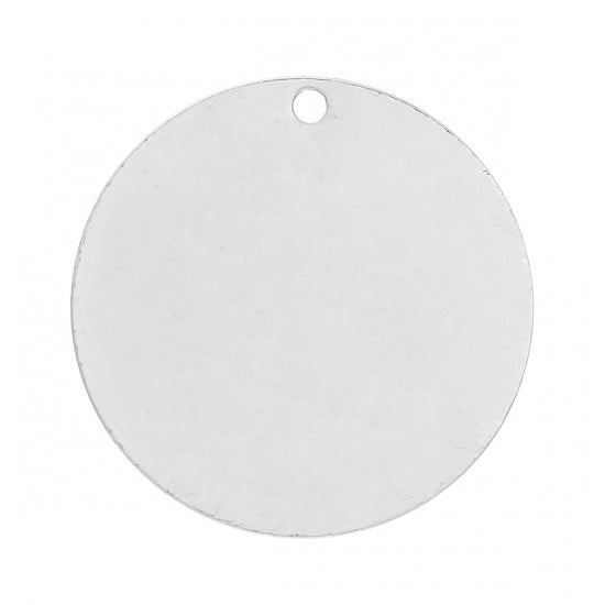 Antique Silver Blanks for Stamping, Round 20mm Charm, 30pcs
