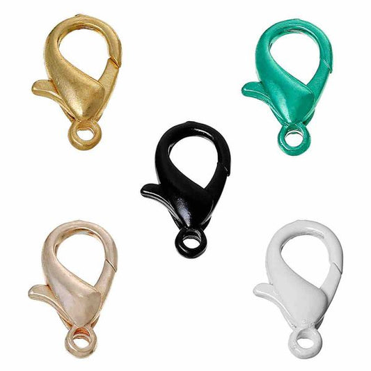 Mixed Plating, Lobster Clasps, 15x9mm, 50 pcs