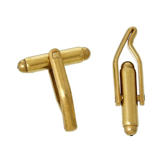 Light Gold Plated Cuff Link, 27.0mm x 7.0mm, 10 pairs
