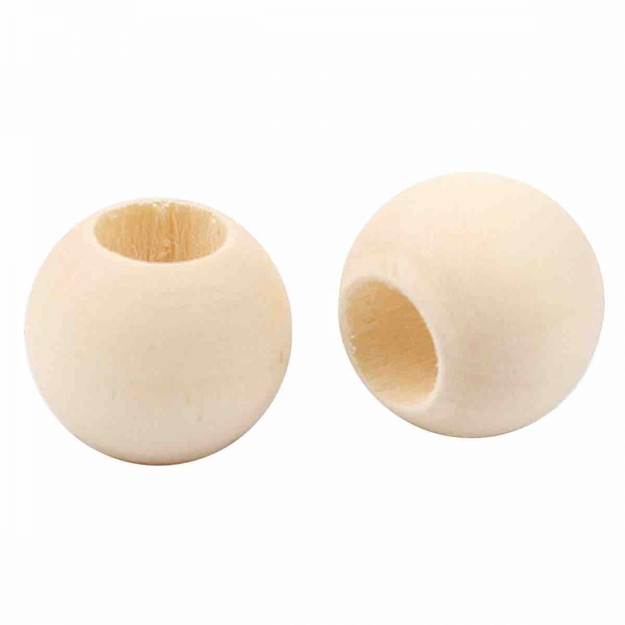 Wooden Beads Barrel, 14mm, Raw, 100 pieces, (7.1mm hole)