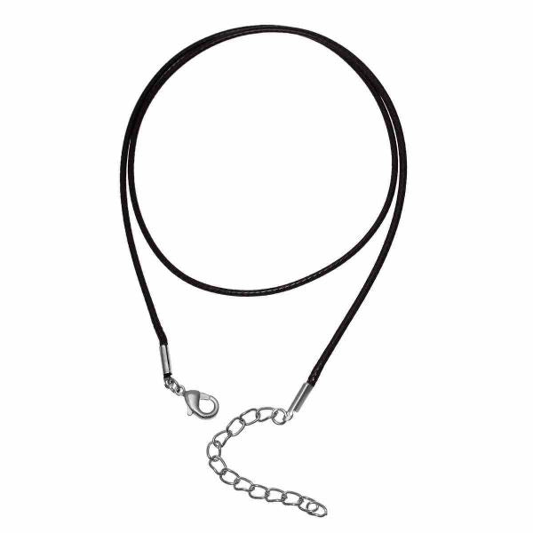 Cotton Waxed Cord Dark Coffee Necklaces, 1.5mm, 18", 10pcs