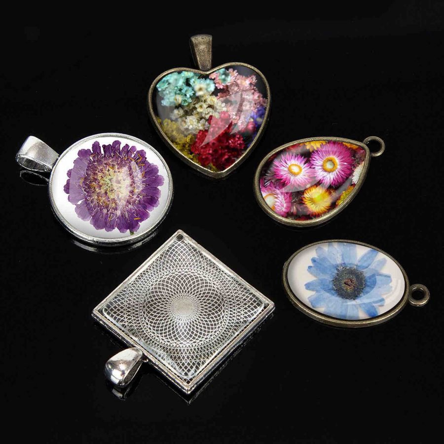 Resin Jewellery Mould, Geometric Pendant Kit, 1 set (31pcs/set)
