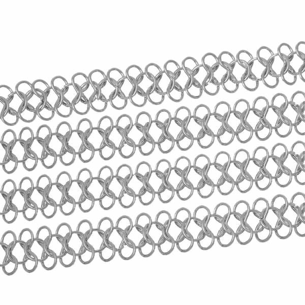 Antique Silver, Figure 8 Chain Link, 18.5mm, 1 metre