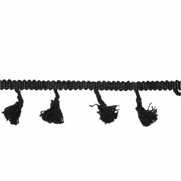 Fringe Tassel Trim Black 5cm x 1cm, 5 Yards per pack