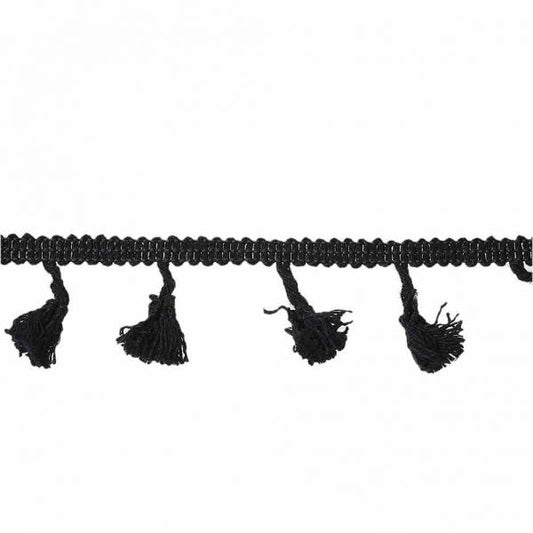 Fringe Tassel Trim Black 5cm x 1cm, 5 Yards per pack