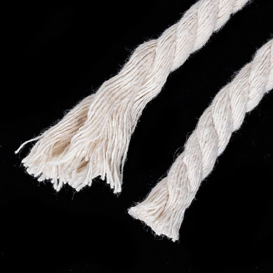 Macrame Cotton Cord, twisted, Natural Off White, 3mm, 20 metres