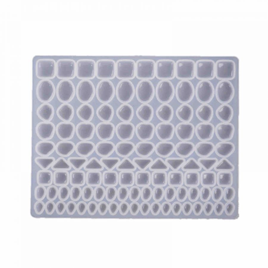 Resin Jewellery Mould, Mixed Shapes Cabs for Mosaic, 1 set