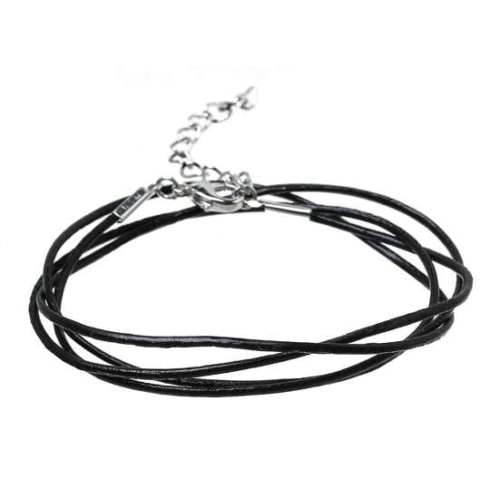 Leather Black Necklaces 71cm  - 5pcs