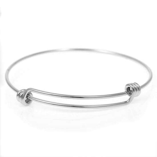 Antique Silver, Stackable Charm Bracelet Blank, 21cm, 1pc