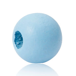 Wooden Beads Round, 10x9mm, Blue, 100pcs